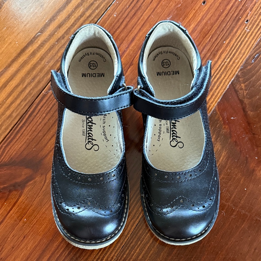 Footmates Black Mary Jane Dress Shoes girls size 13.5